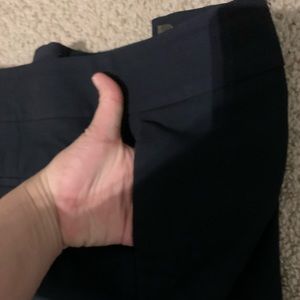 Long navy suit pants